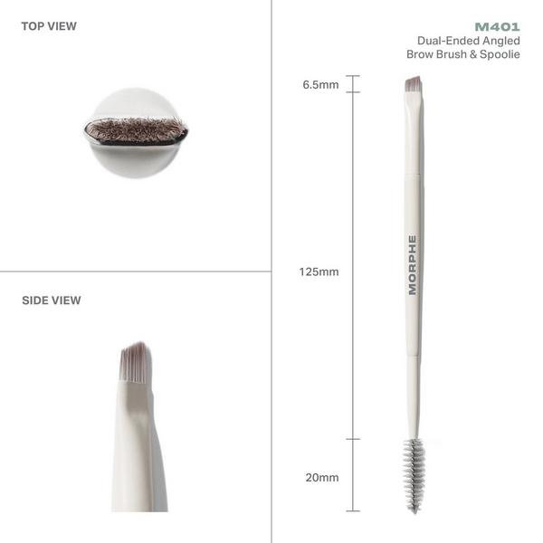 Morphe M401 Dual-Ended Angled Brow Brush & Spoolie #3