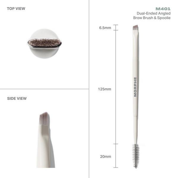 Brocha Angular para Cejas de Doble Extremo M401 y Peine 3