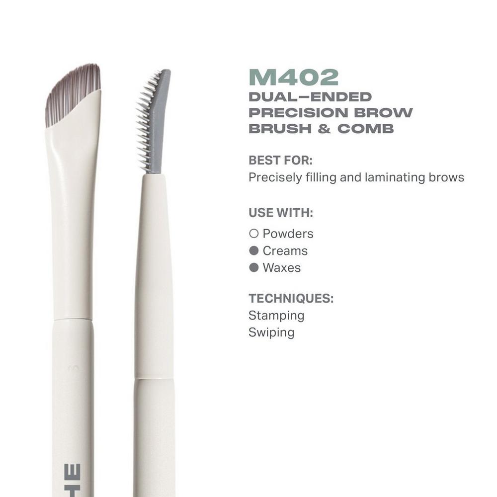 M402 Dual-Ended Precision Brow Brush & Comb