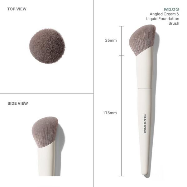 Brocha M103 para base cremosa y líquida angular 3