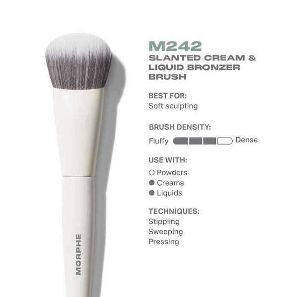 Brocha M242 Inclinada para Bronzer en Crema y Líquido 2