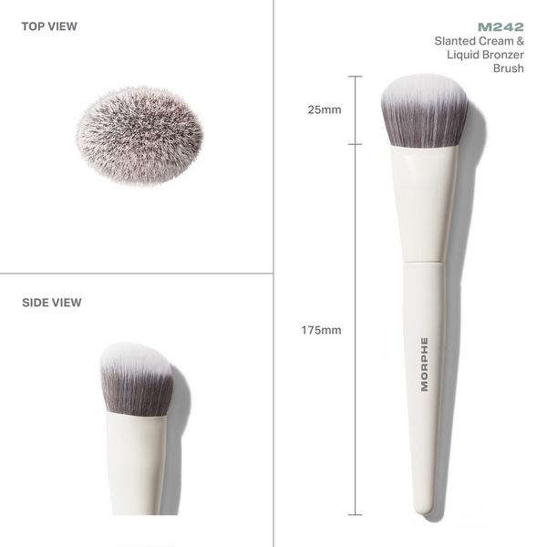 Brocha M242 Inclinada para Bronzer en Crema y Líquido 3