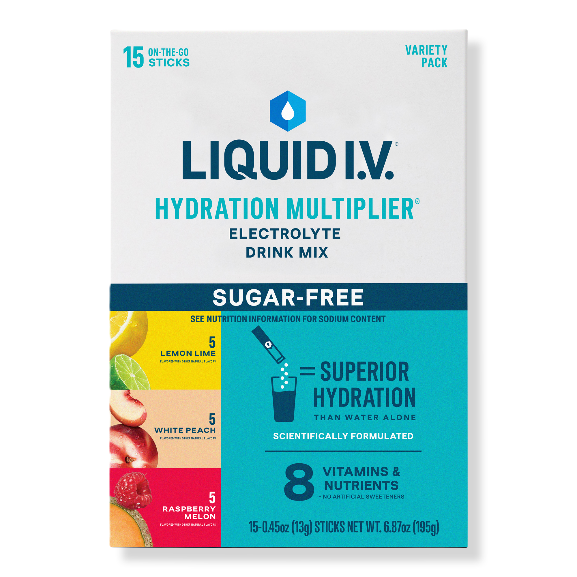 LIQUID I.V. Hydration Multiplier Electrolyte Drink Mix Sugar Free Variety Pack #1