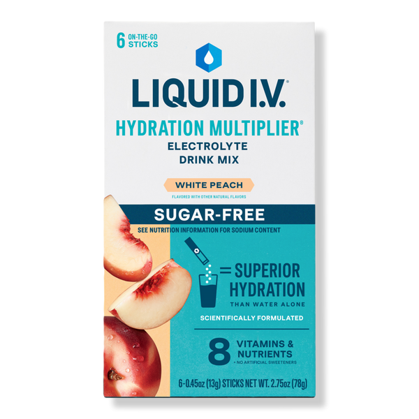 LIQUID I.V. Hydration Multiplier Electrolyte Drink Mix Sugar Free White Peach #2