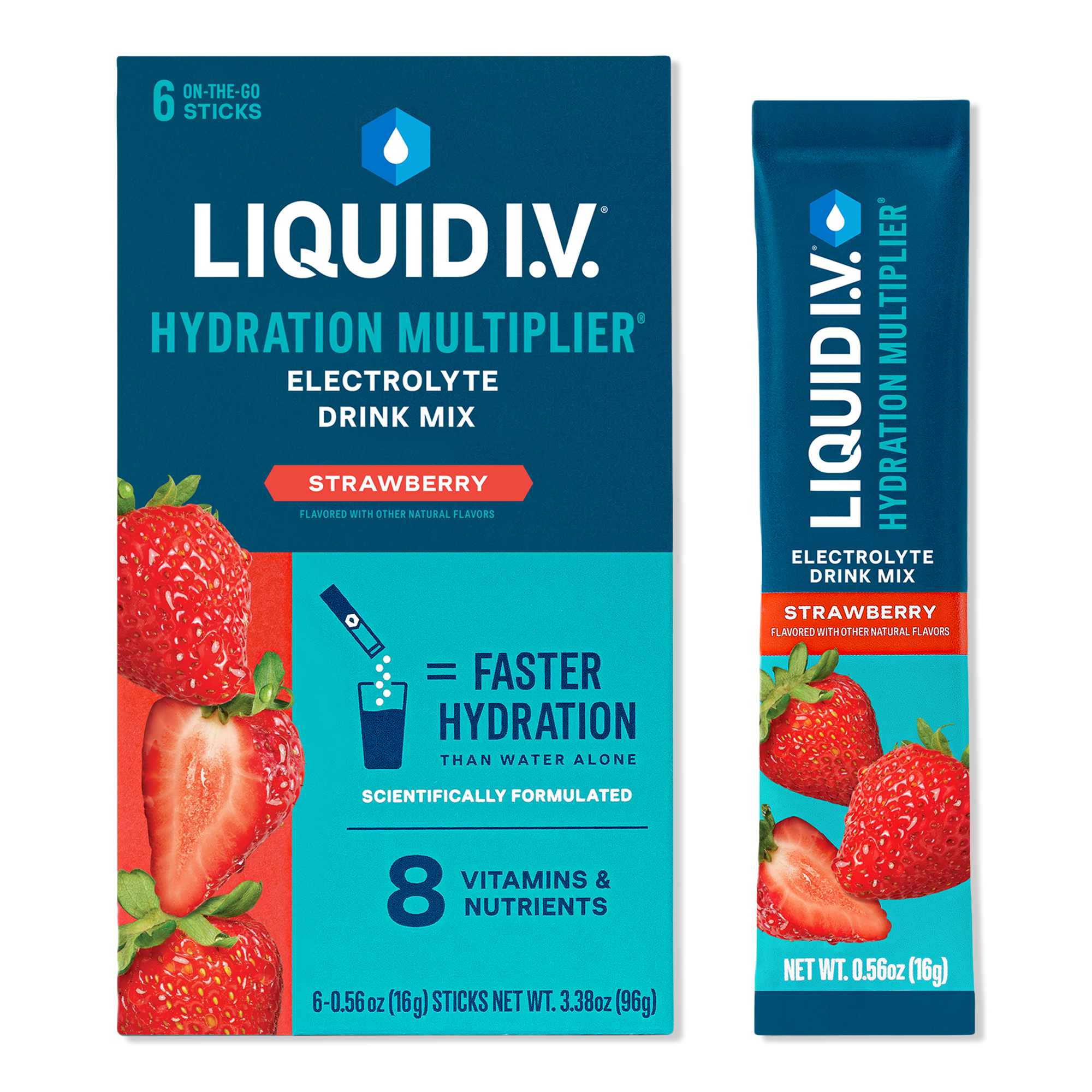 LIQUID I.V. Hydration Multiplier Electrolyte Drink Mix Strawberry #1