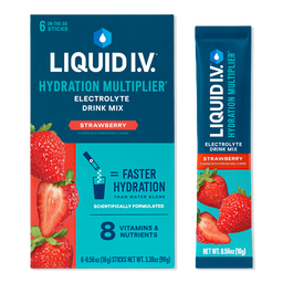 LIQUID I.V. Hydration Multiplier Electrolyte Drink Mix Strawberry - 6 ct