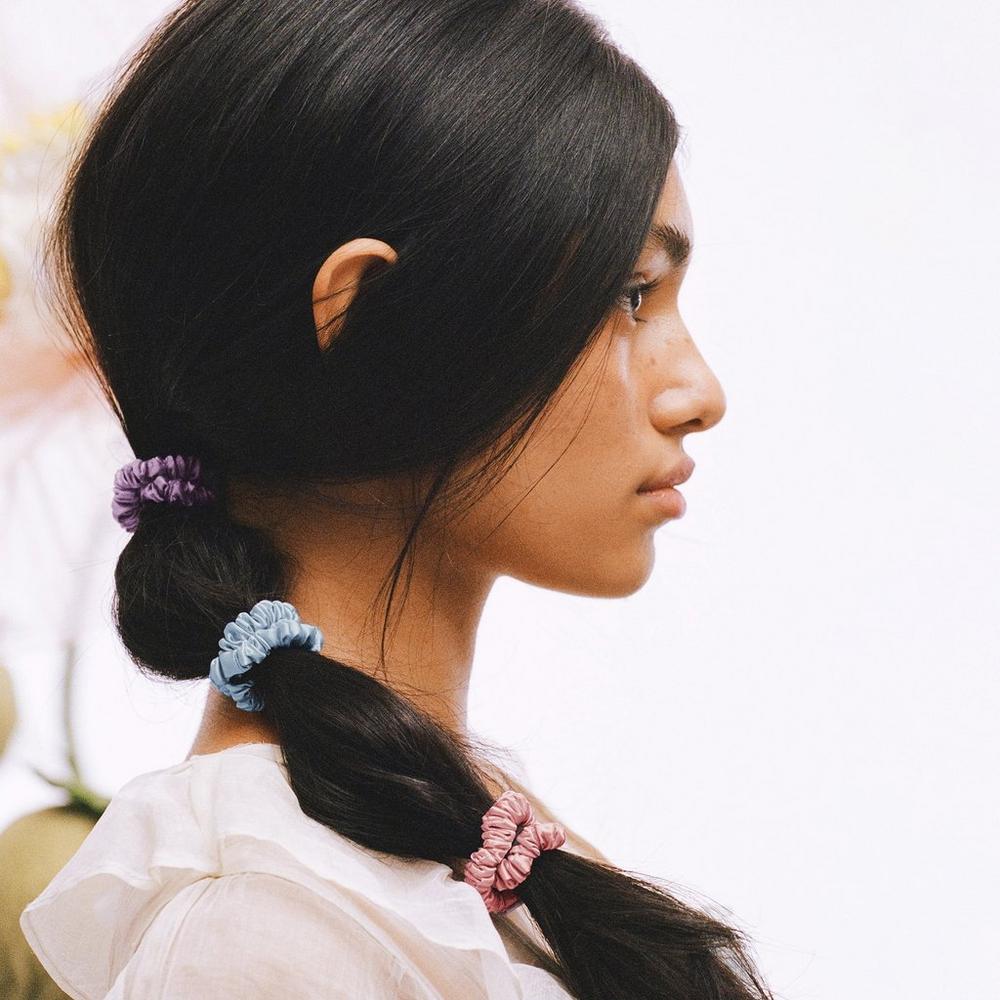 Pure Silk Skinny Scrunchie Trio - Harper