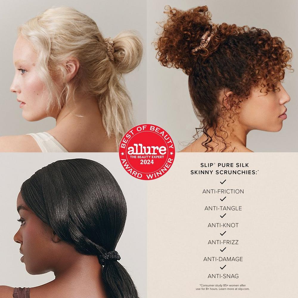 Pure Silk Skinny Scrunchie Trio - Harper