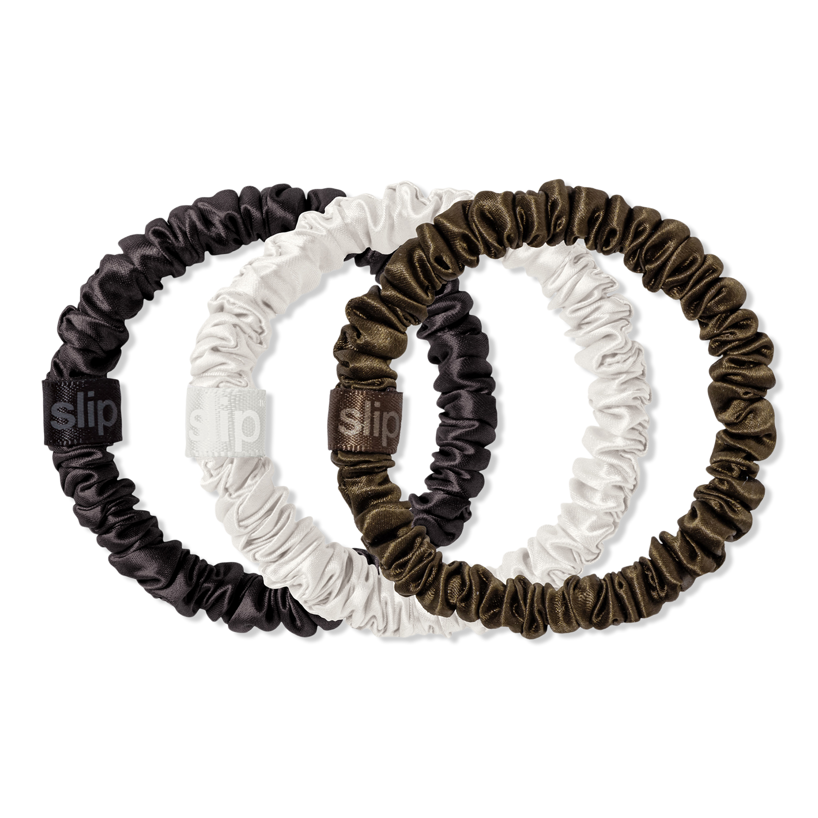 Pure Silk Skinny Scrunchie Trio - Audrey