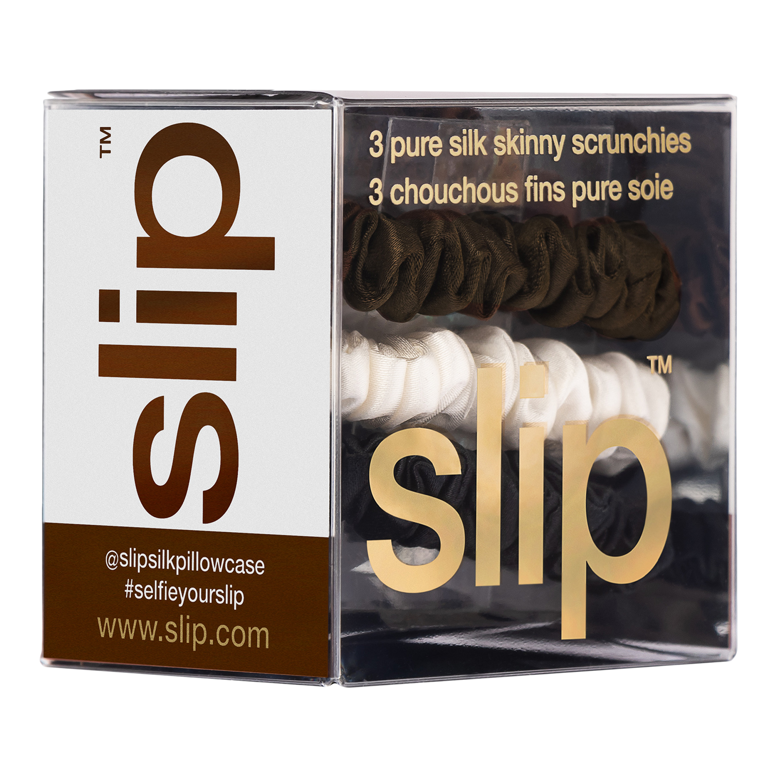 Pure Silk Skinny Scrunchie Trio - Audrey