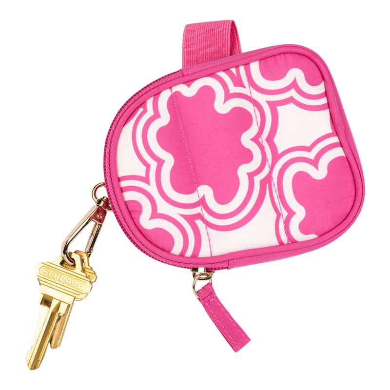 Tartan + Twine Floral Pink Water Bottle Pouch With Key Chain #3