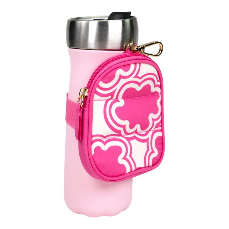 Tartan + Twine Floral Pink Water Bottle Pouch With Key Chain #5