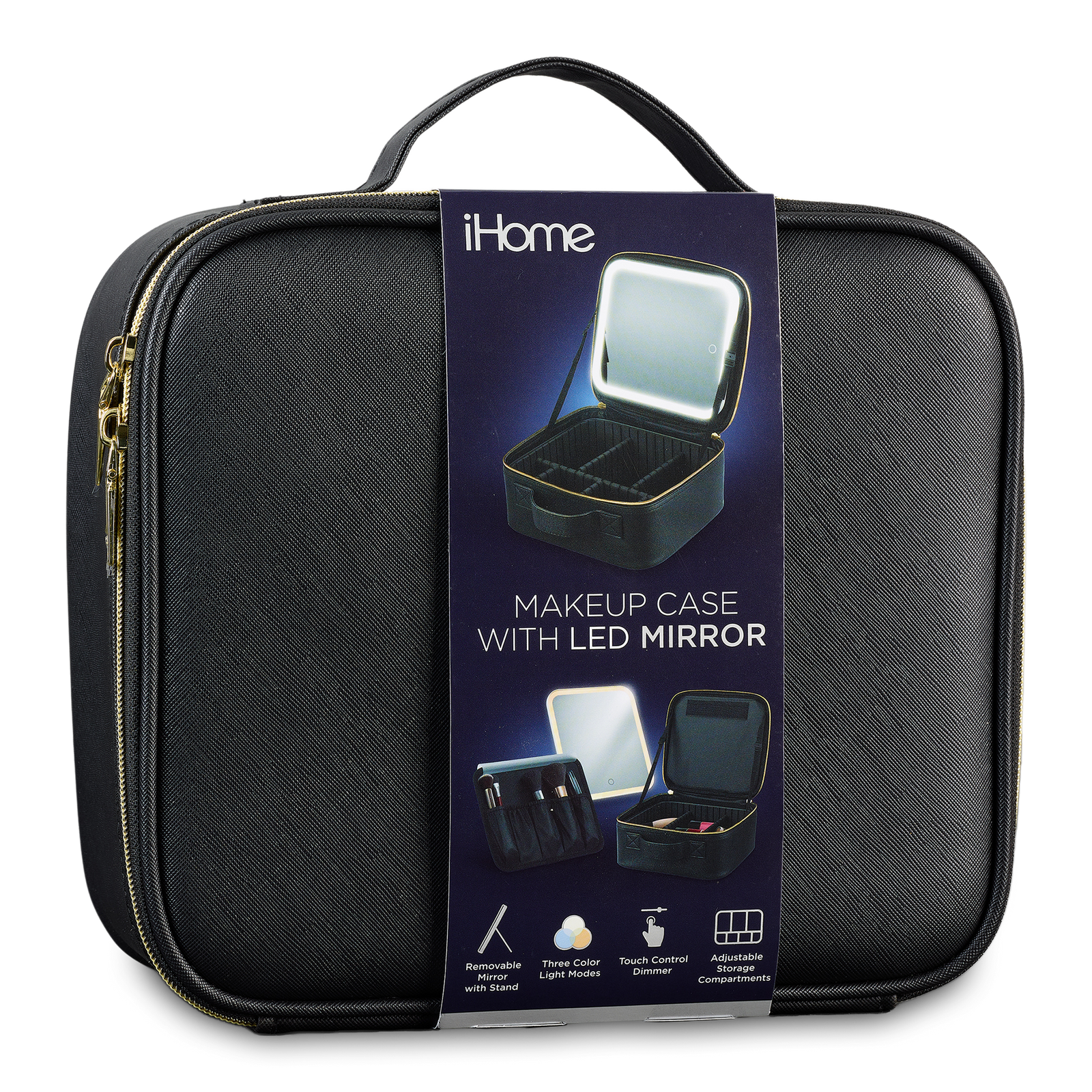 Makeup Case with LED Portable Lighted Vanity Mirror