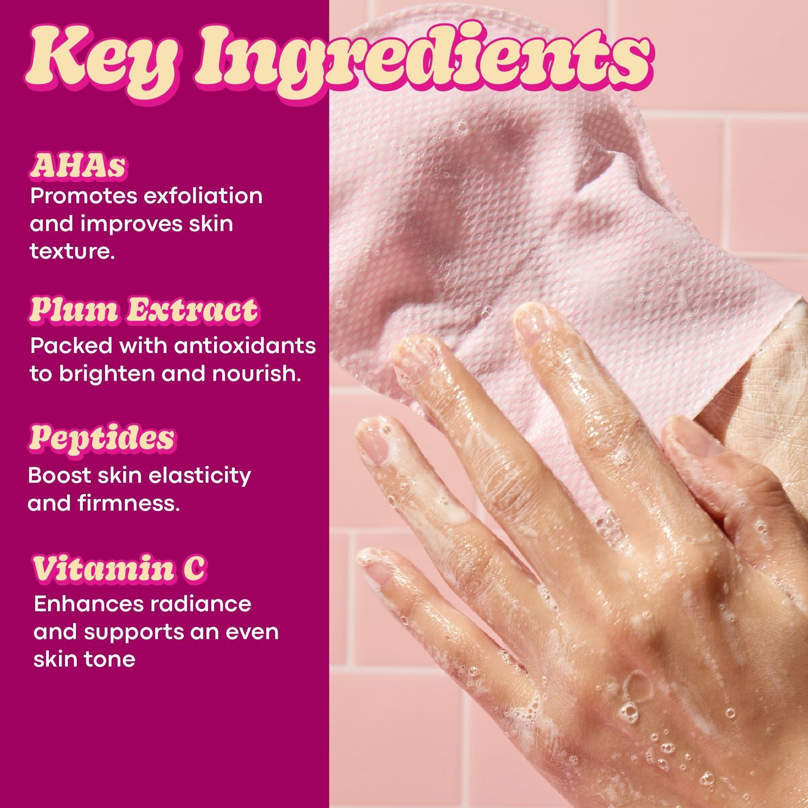 Plum Bum AHA Body Exfoliating Mitt