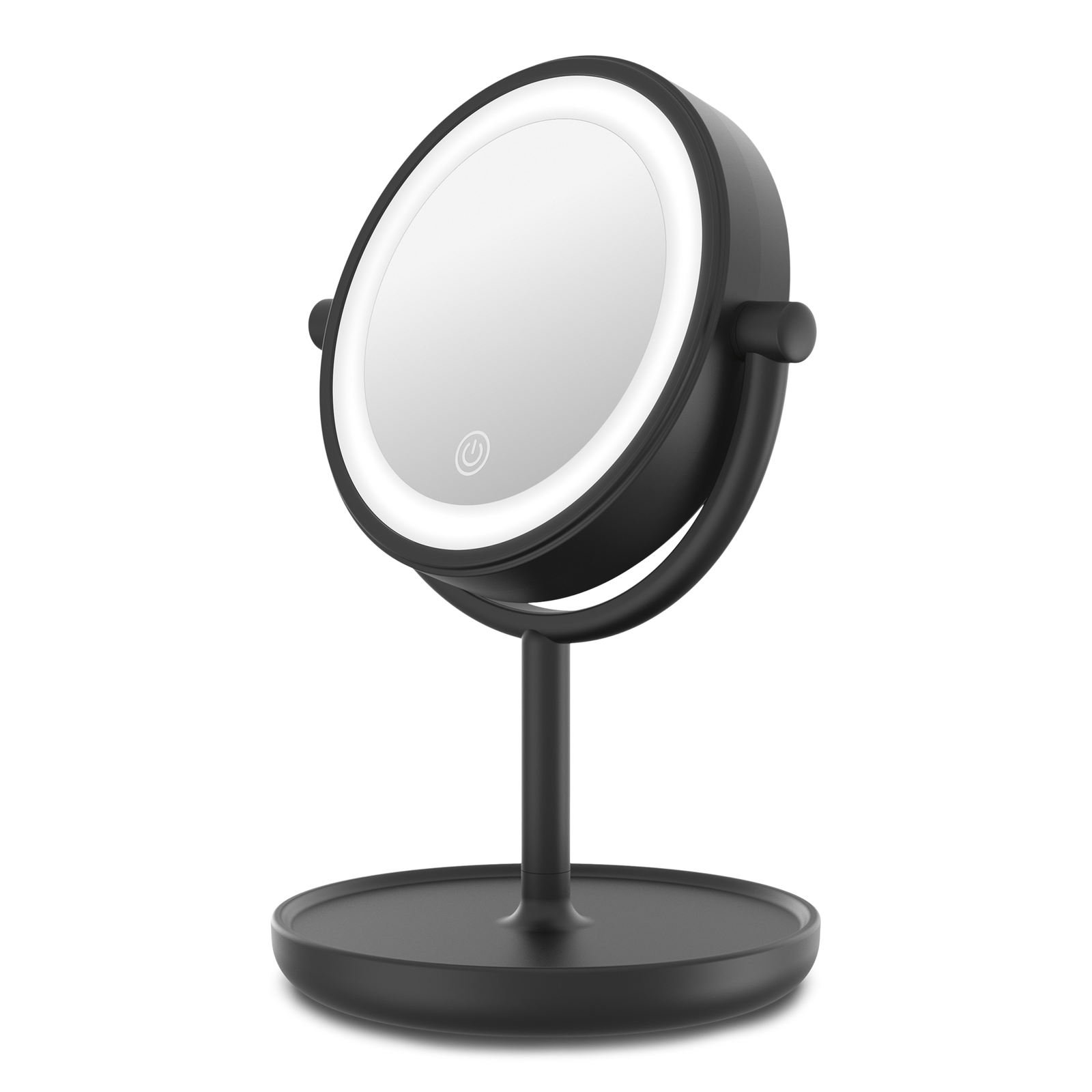 Matte Black Lighted Mirror