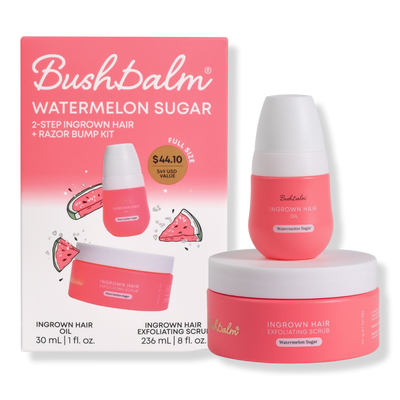 Bushbalm Watermelon Sugar 2 Step Ingrown Hair & Razor Bump Kit