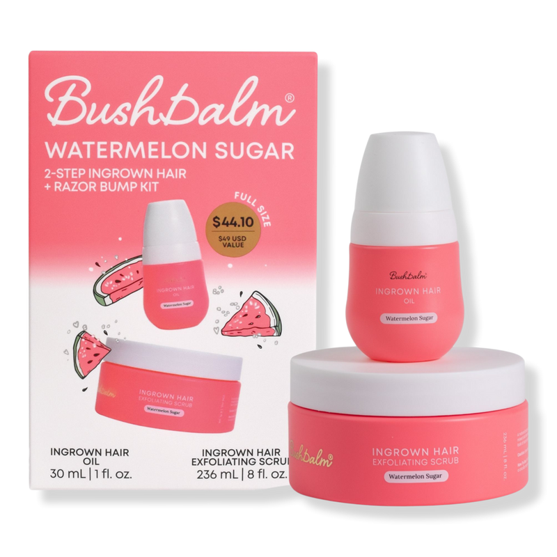 Bushbalm Watermelon Sugar 2 Step Ingrown Hair & Razor Bump Kit #1