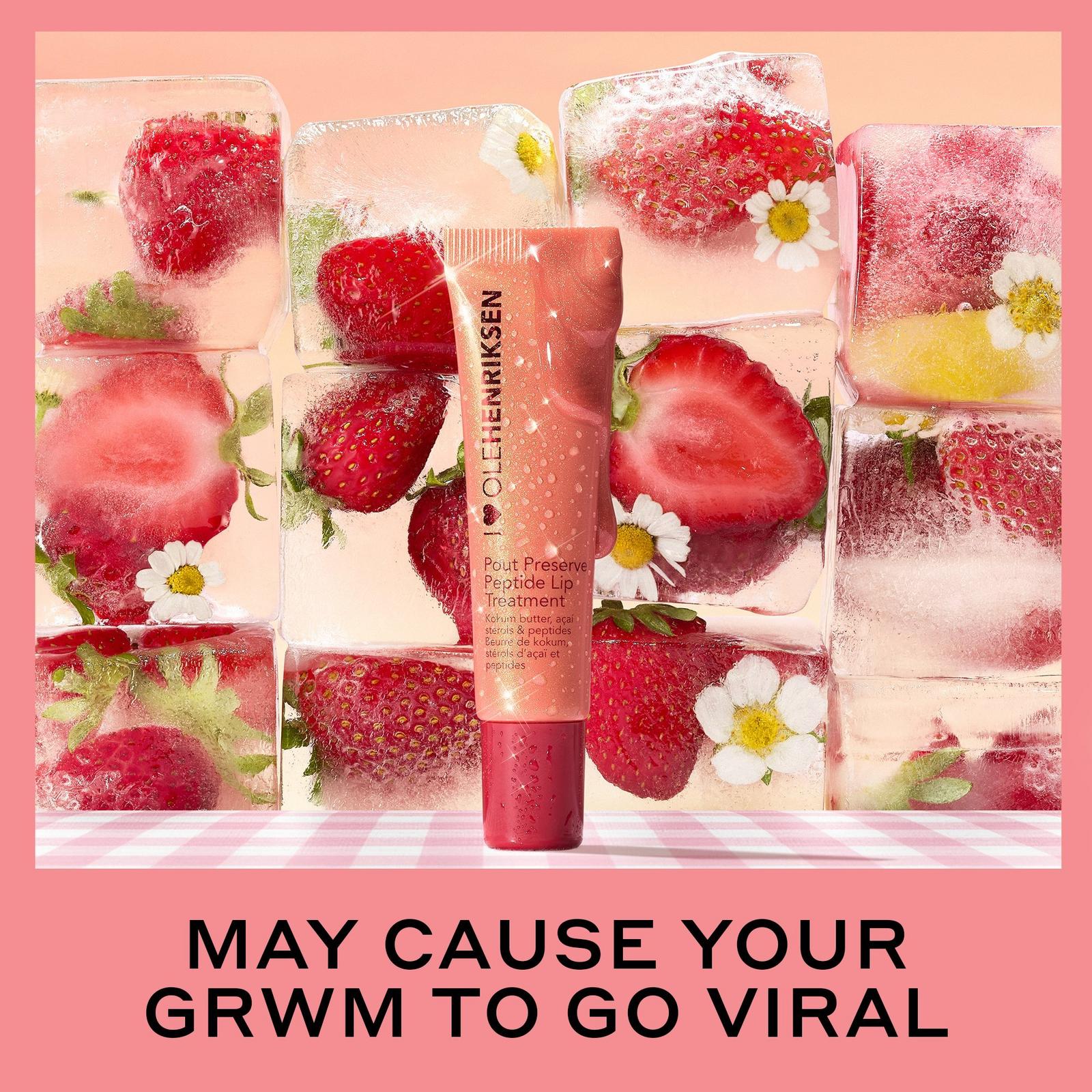 Pout Preserve Hydrating Peptide Lip Treatment - Strawberry Sorbet Glimmer