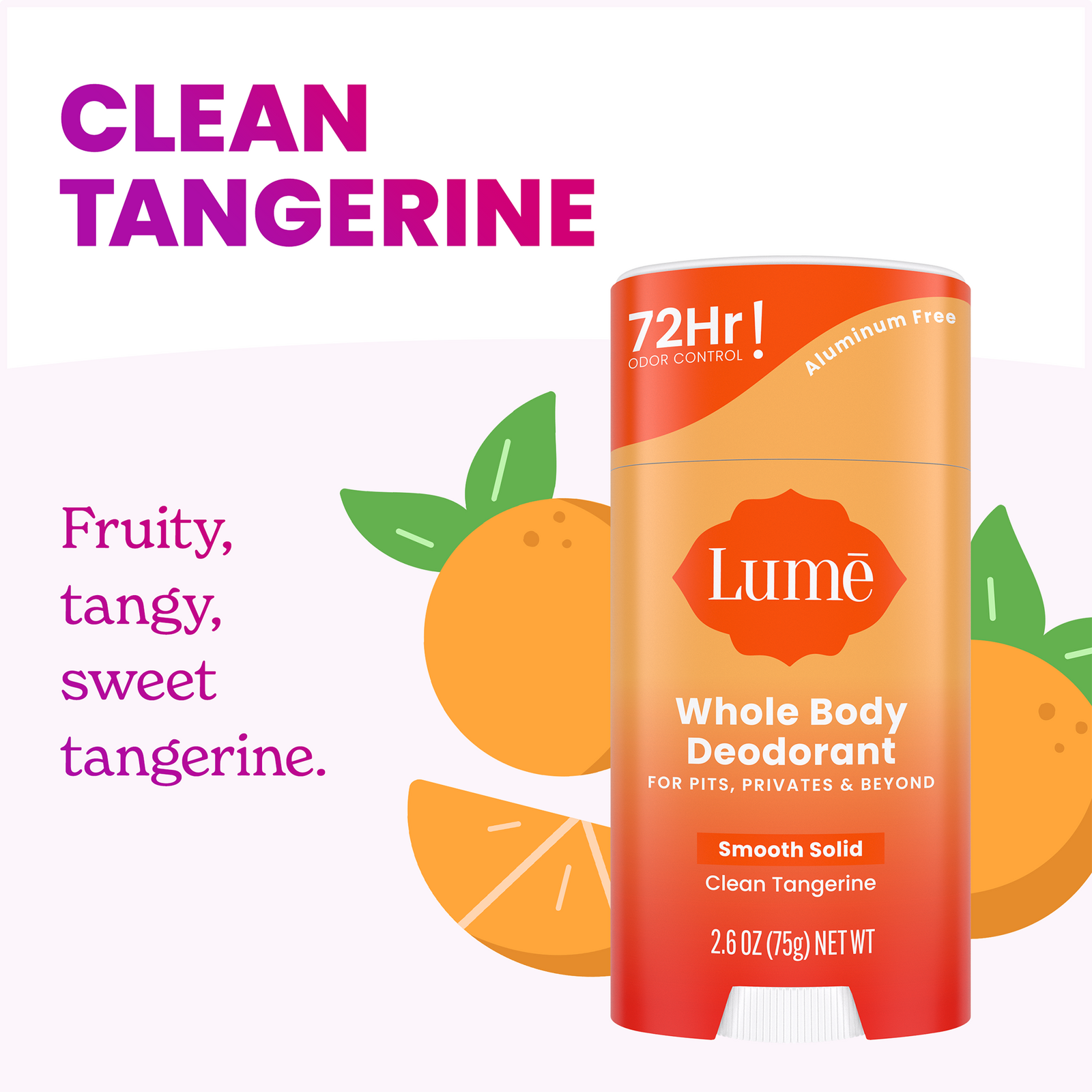 Whole Body Deodorant Smooth Solid - Clean Tangerine