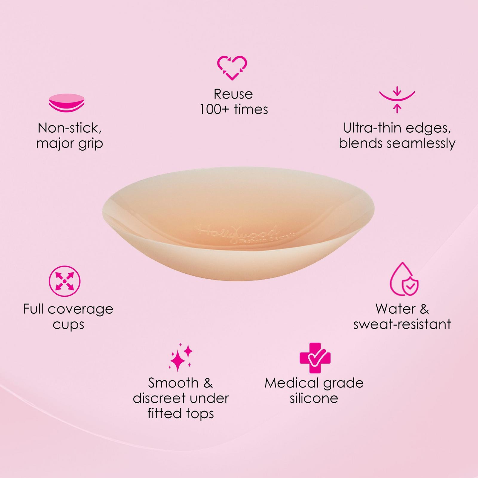Non-Adhesive Silicone Inserts, Nipple Concealers - Medium