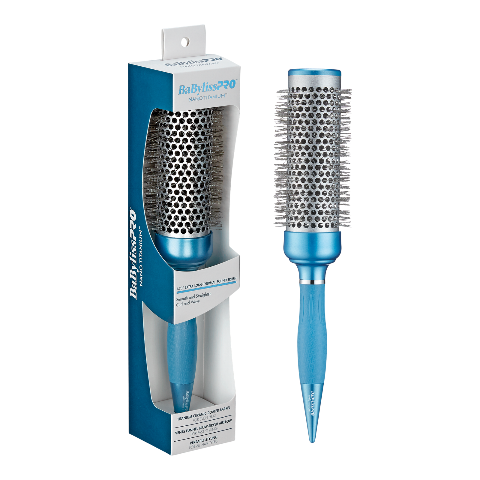 Nano Titanium Extra-Long Thermal Round Brush - 1.73"