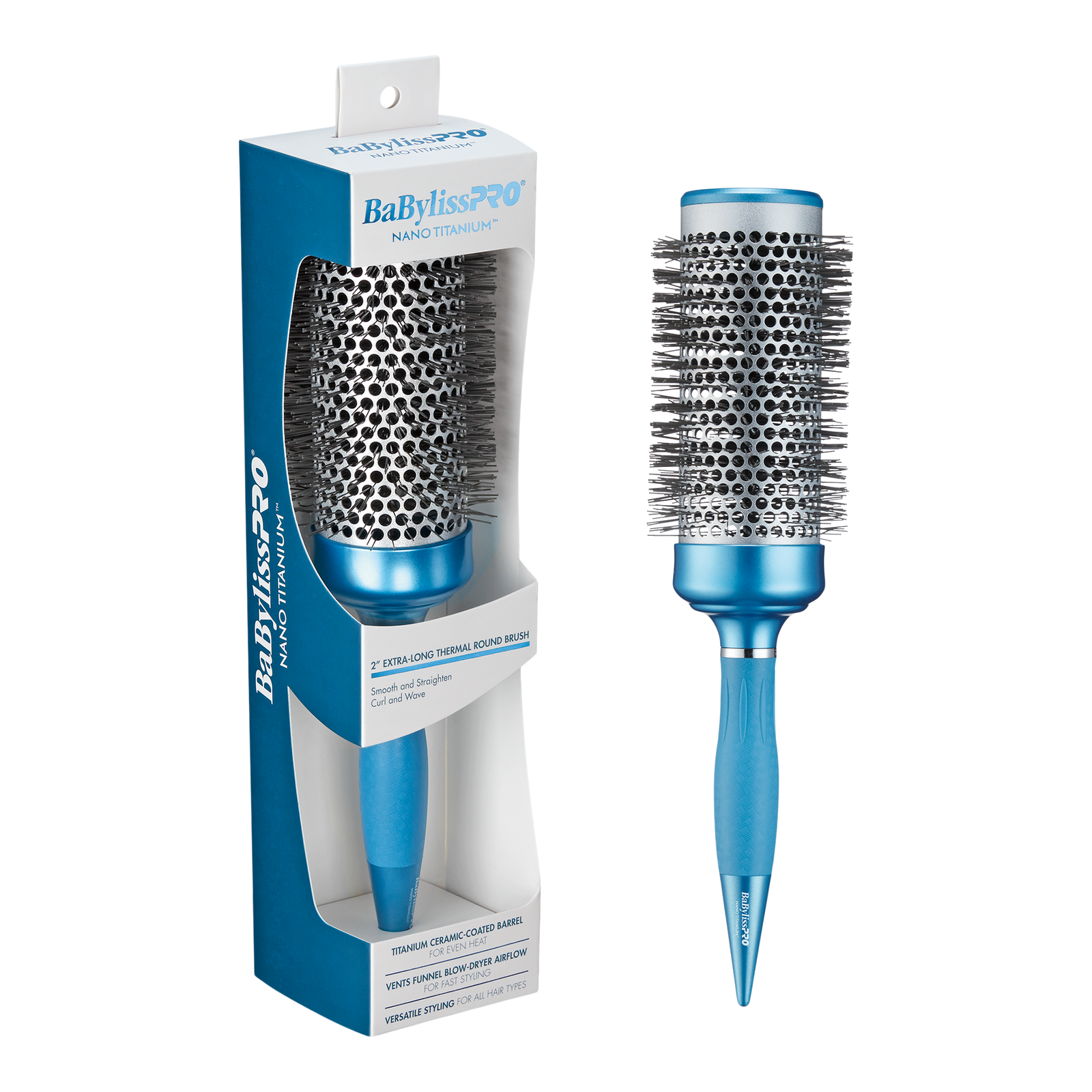 Nano Titanium Extra-Long Thermal Round Brush - 2"