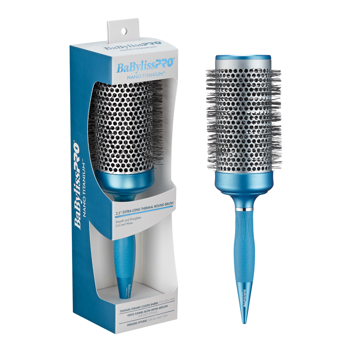 Nano Titanium Extra-Long Thermal Round Brush - 2.5"