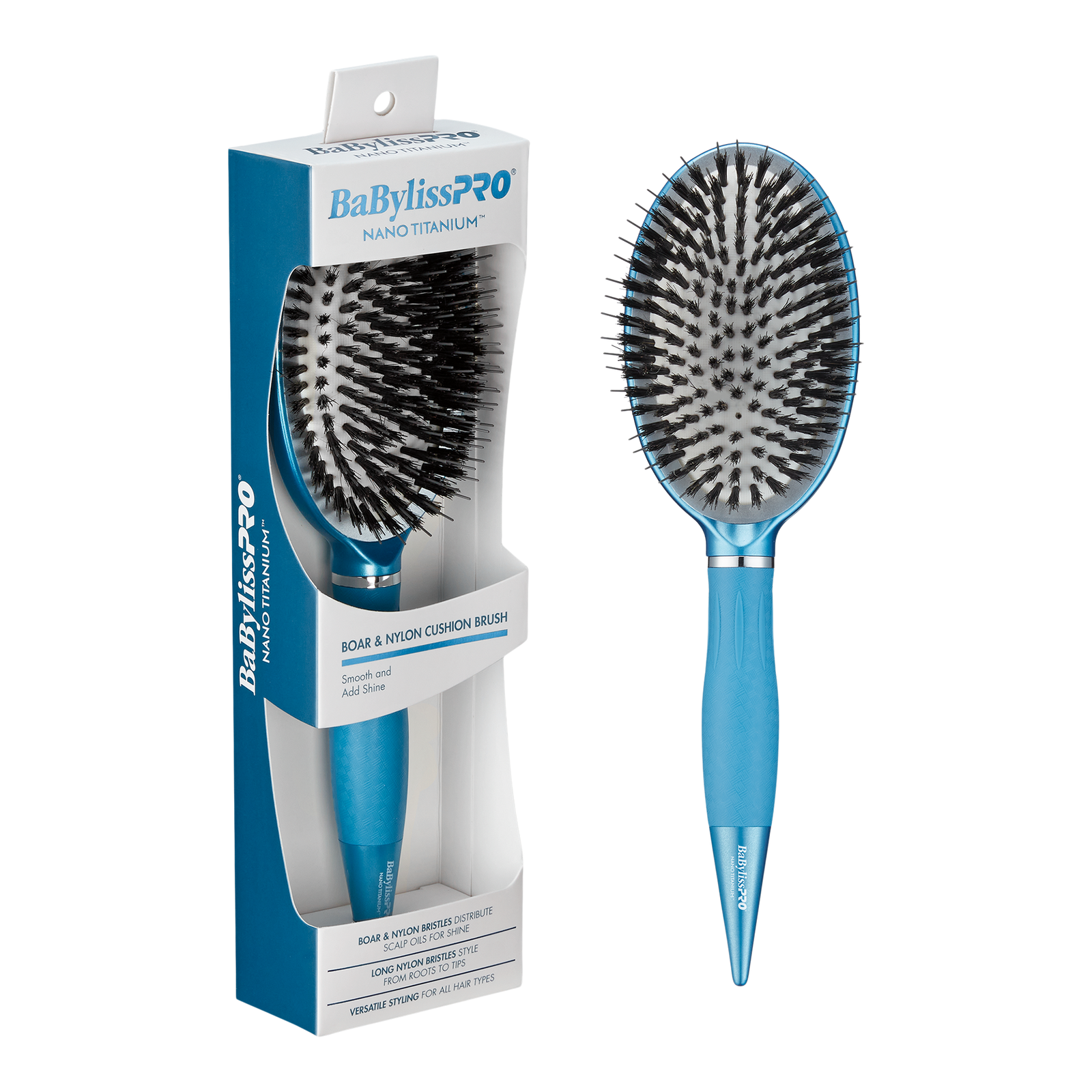 Nano Titanium Boar & Nylon Cushion Brush