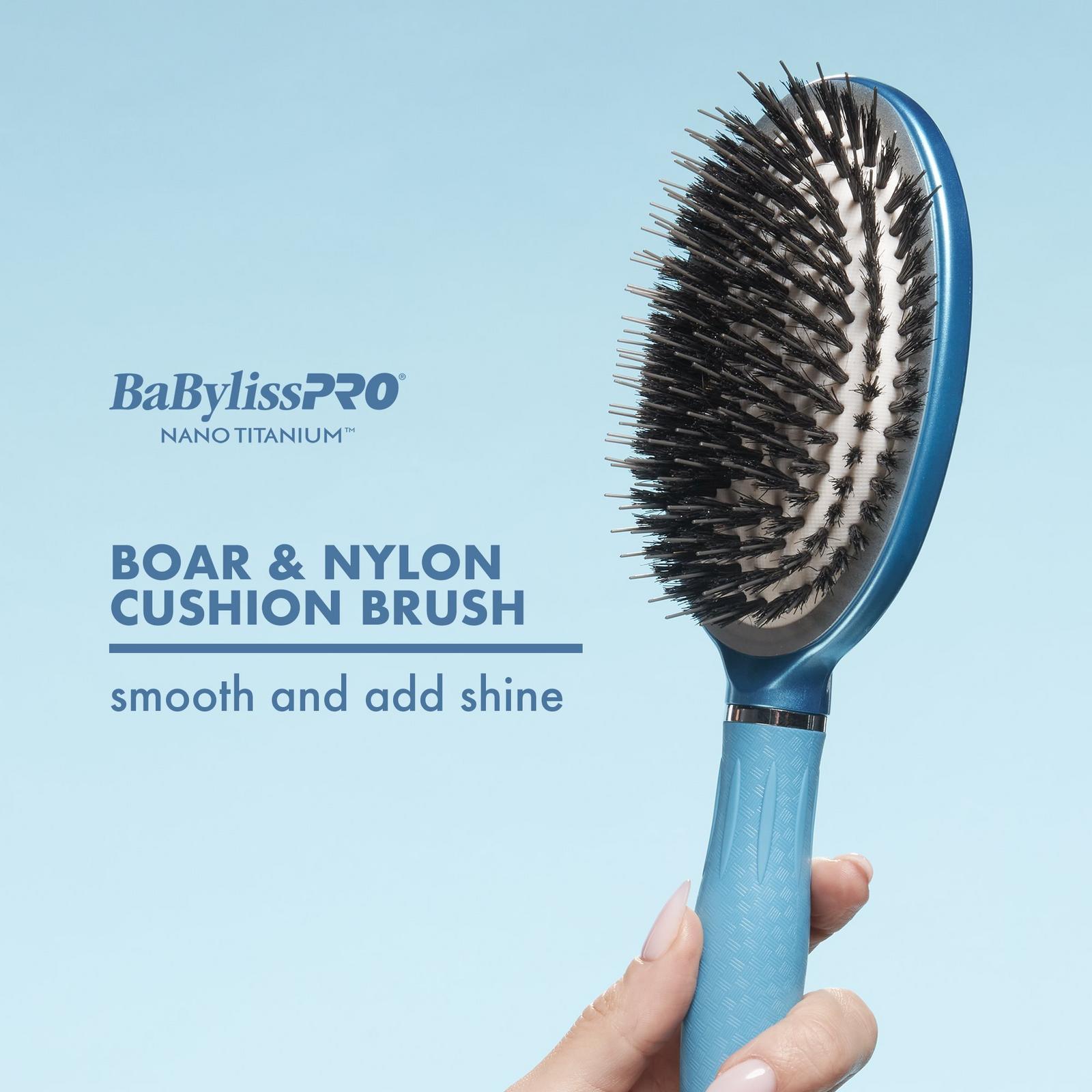 Nano Titanium Boar & Nylon Cushion Brush