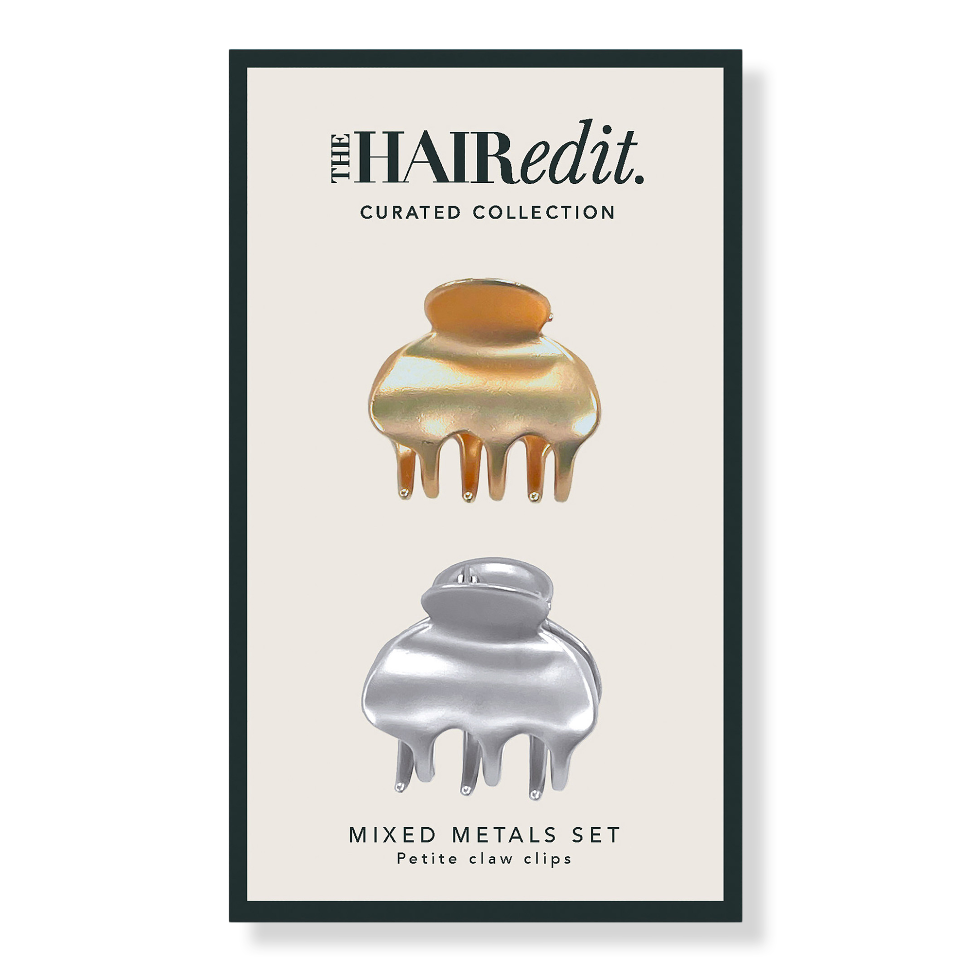 The Hair Edit Mixed Metals Mini Claw Clips Set #1