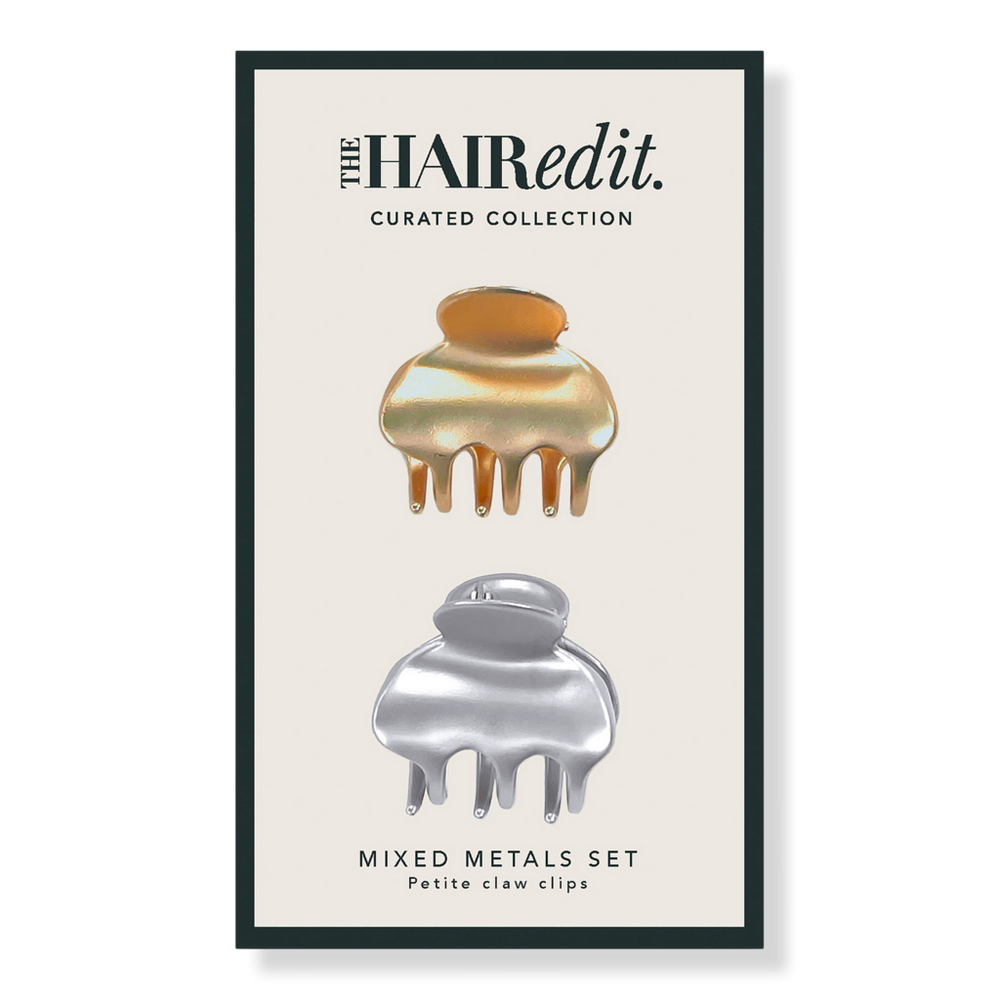 The Hair Edit Mixed Metals Mini Claw Clips Set