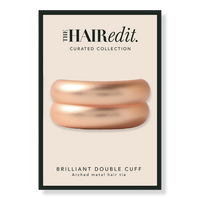 Brilliant Double Cuff Metal Ponytail Holder