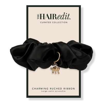 The Hair Edit Charming Ruched Ribbon Scrunchie