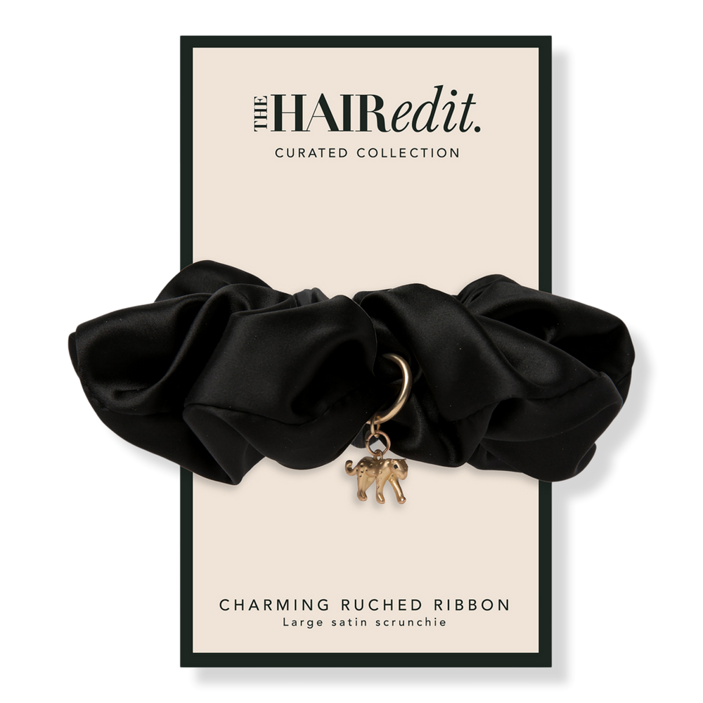 The Hair Edit Charming Ruched Ribbon Scrunchie