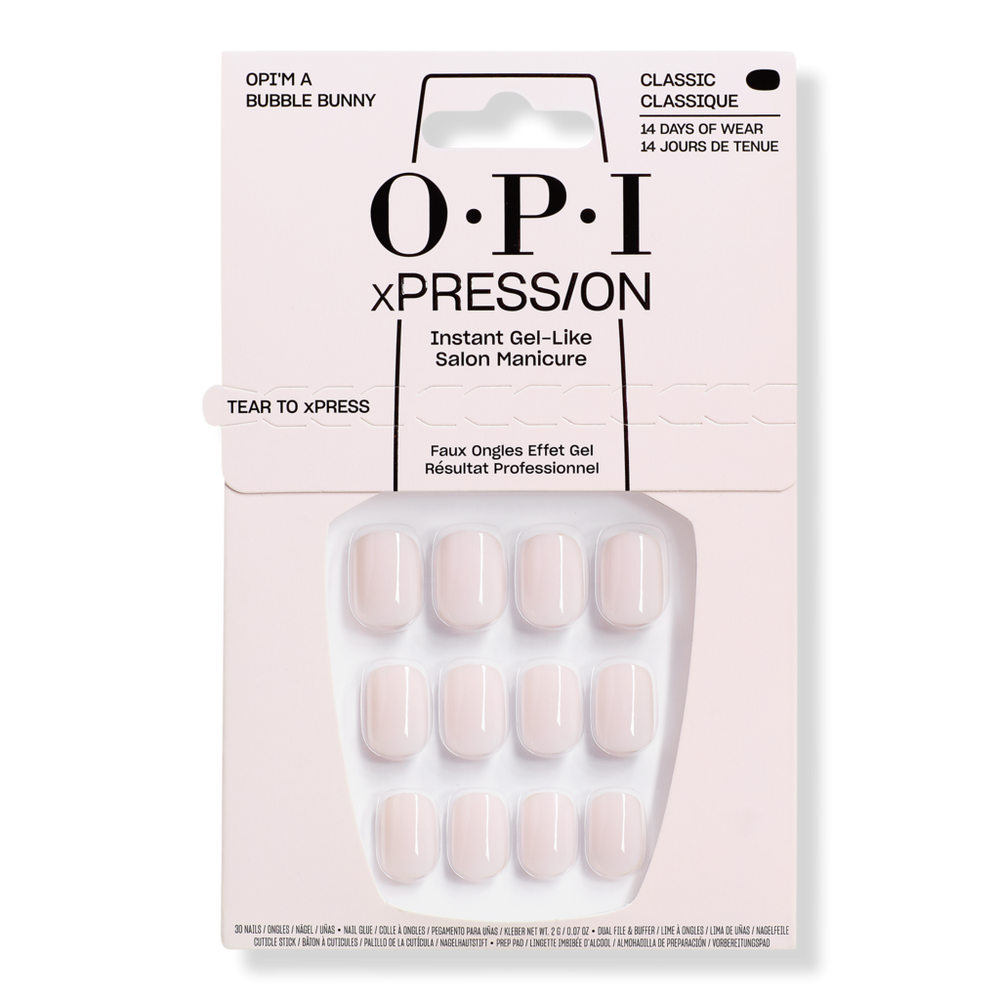 Opi Xpress/on Short Solid Color Press On Nails - 'm A Bubble Bunny