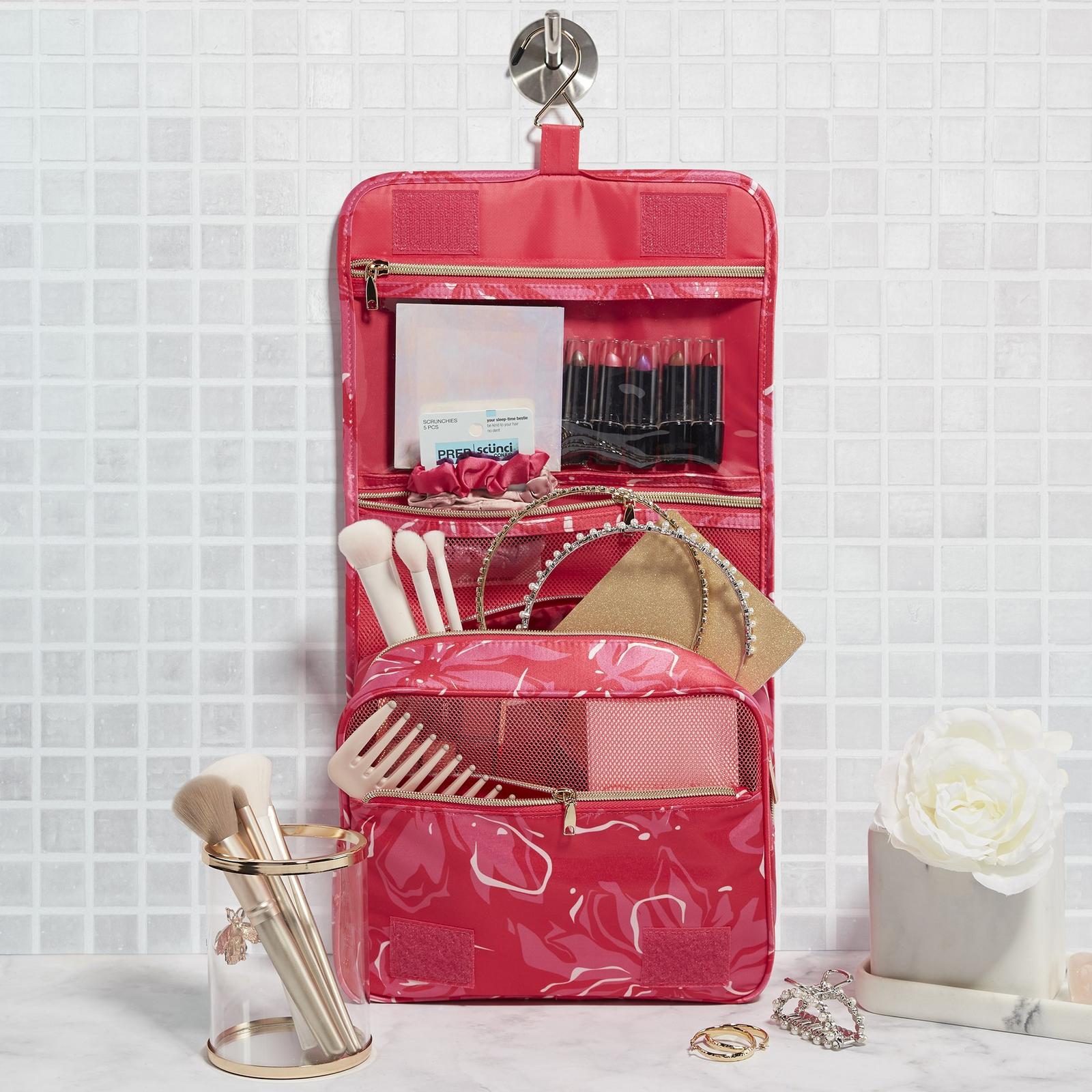 Pink Floral Hanging Organizer