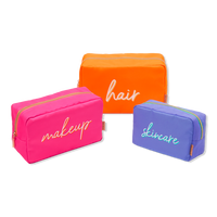 Fun With Color 3 Piece Cosmetic Bag Set