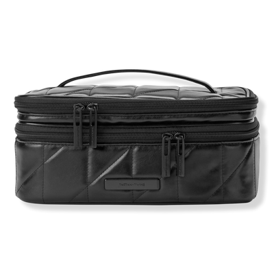 Tartan + Twine Black Line Art Train Case with Mirror