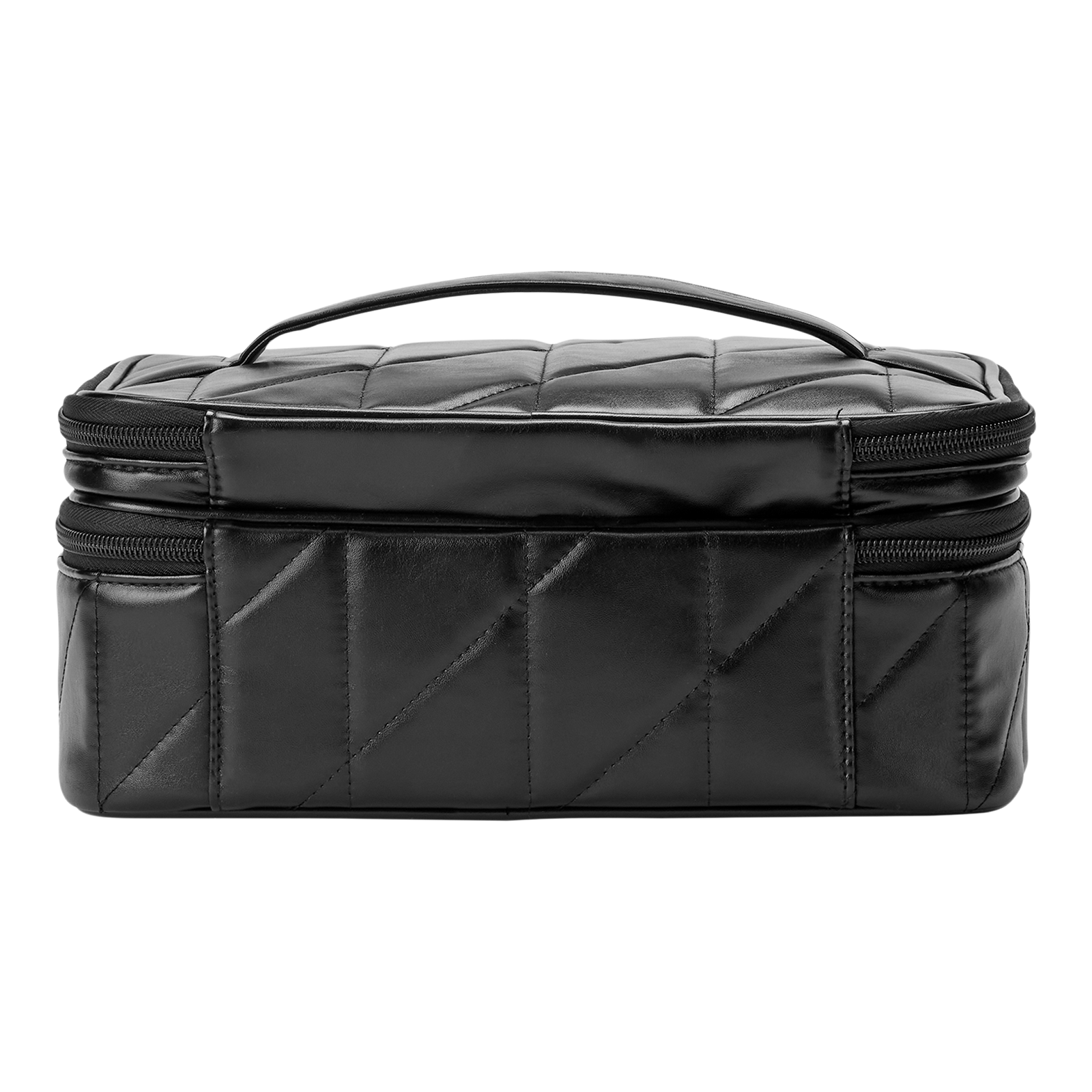 Black Line Art Train Case with Mirror