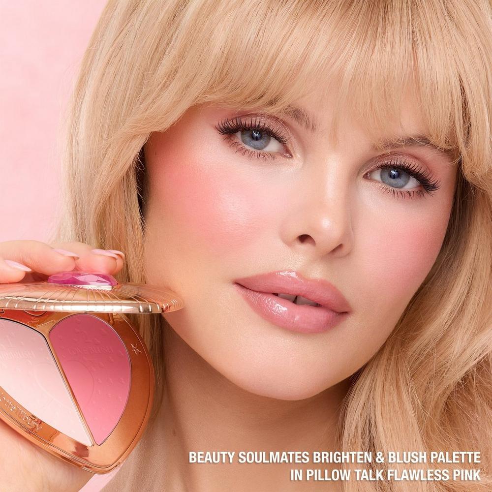 Pillow Talk Beauty Soulmates Brighten & Blush Powder Palette - Pillow Talk Flawless Pink