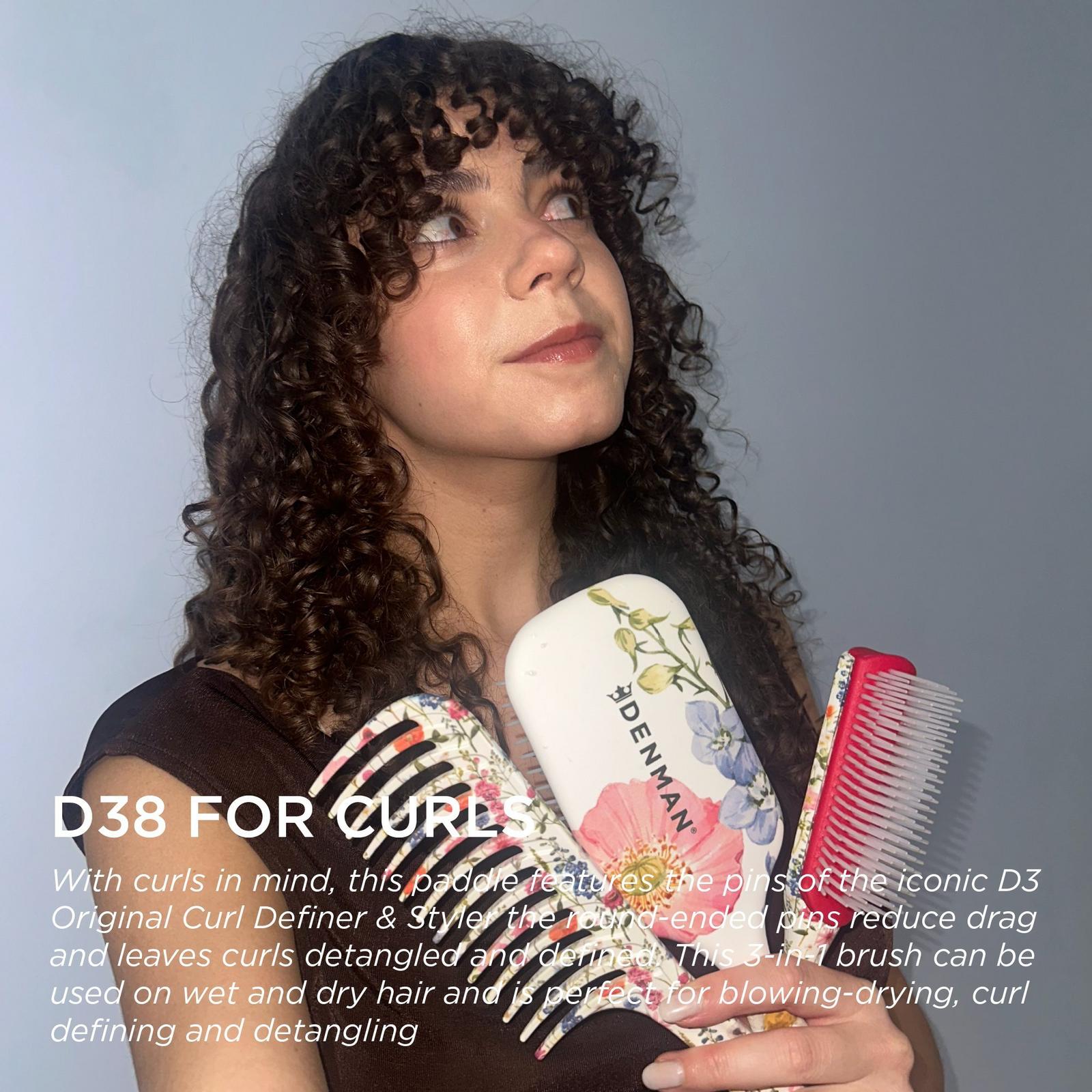D38 Detangling and Styling Paddle - Floral
