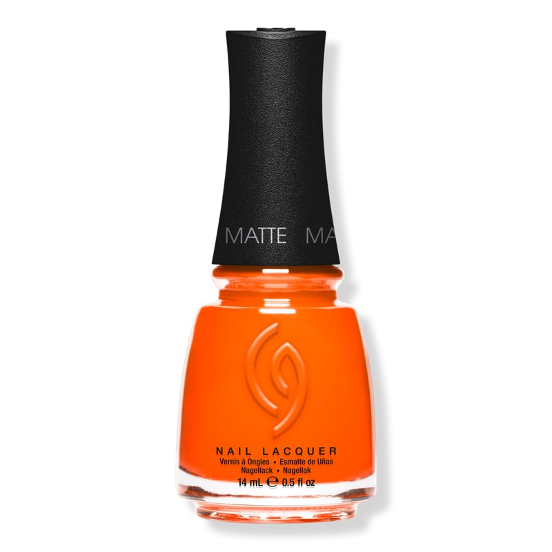 China Glaze - Orange Knockout Mega Pigment Nail Lacquer, Mattes