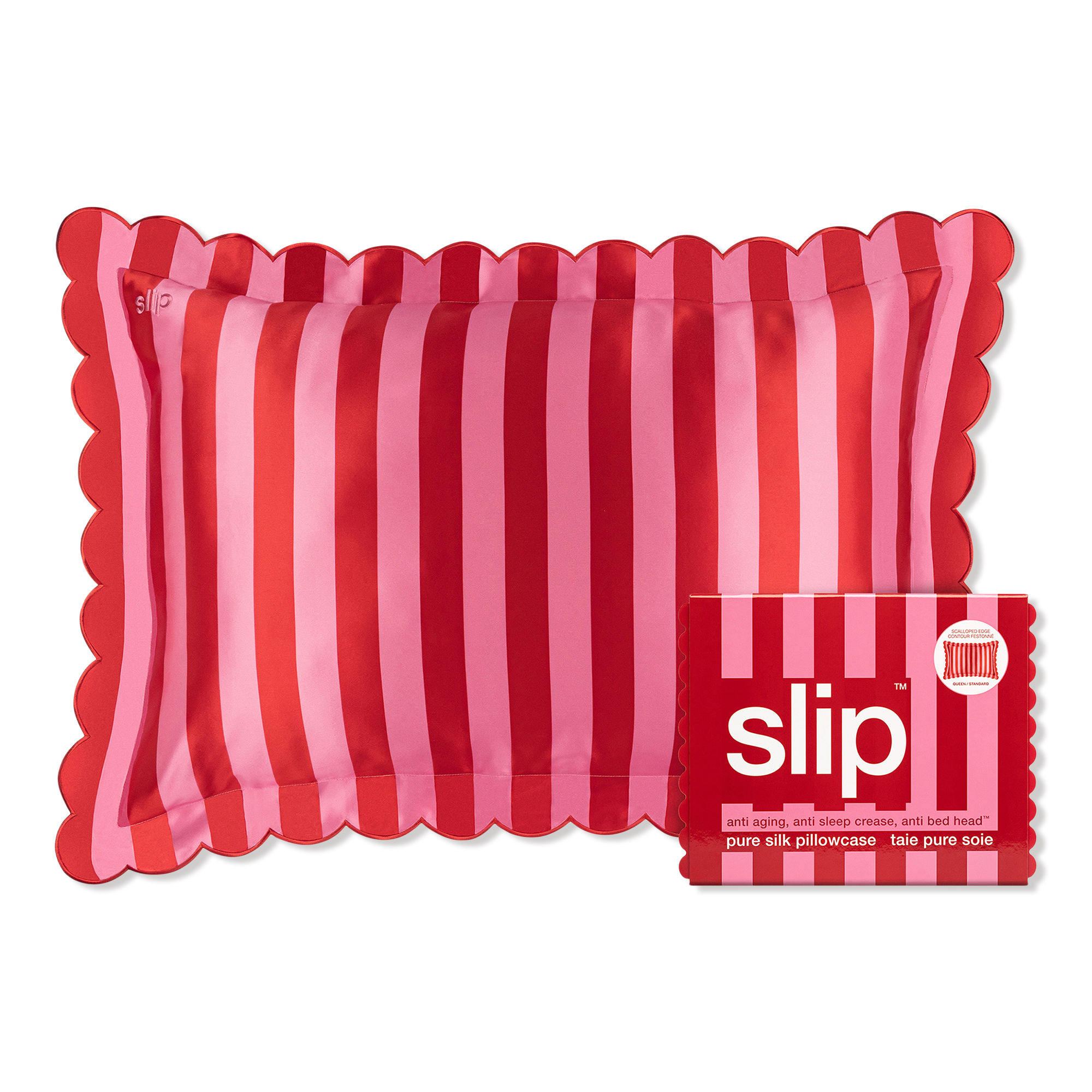 Slip Pure Silk Queen Pillowcase with Scalloped Edge #1