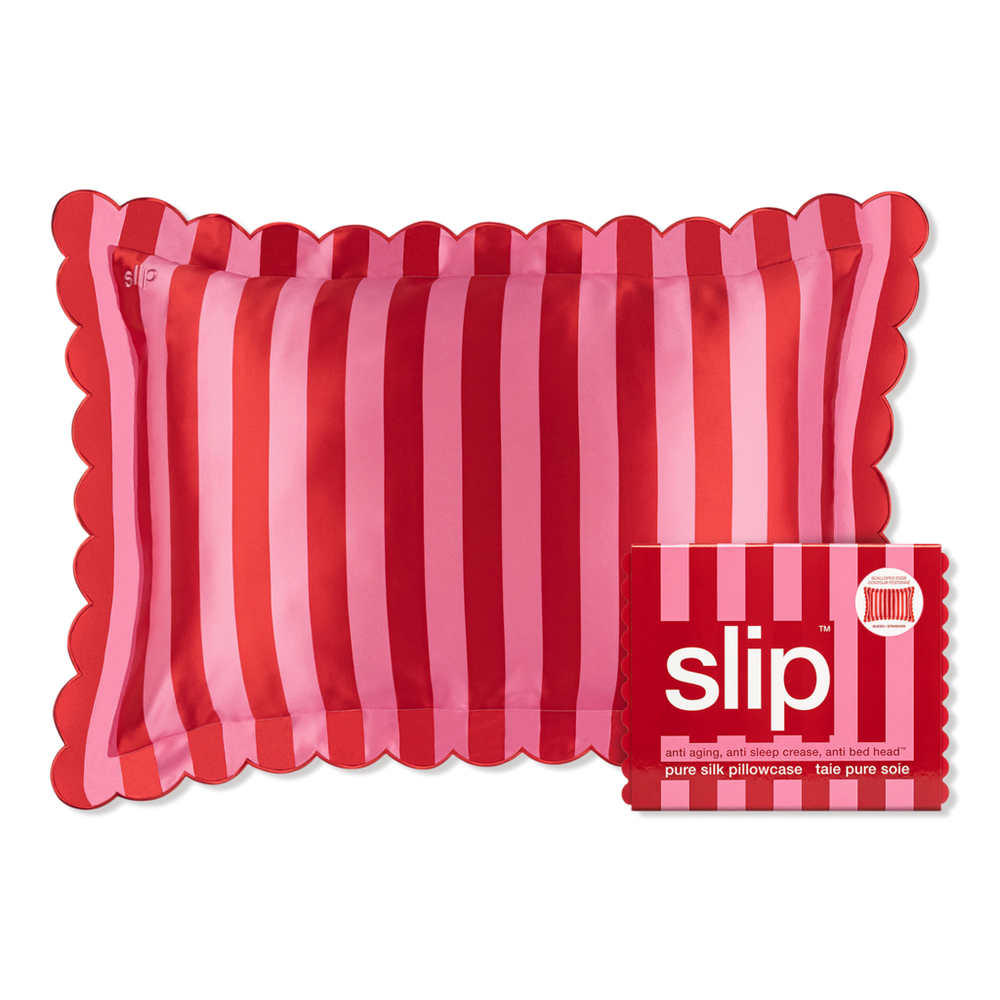 Pure Silk Queen Pillowcase with Scalloped Edge - Sunshade