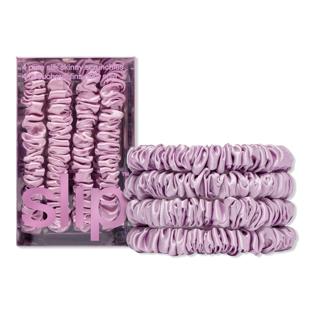 Slip Pure Silk Skinny Scrunchies - Wildflower - Wildflower In Purple