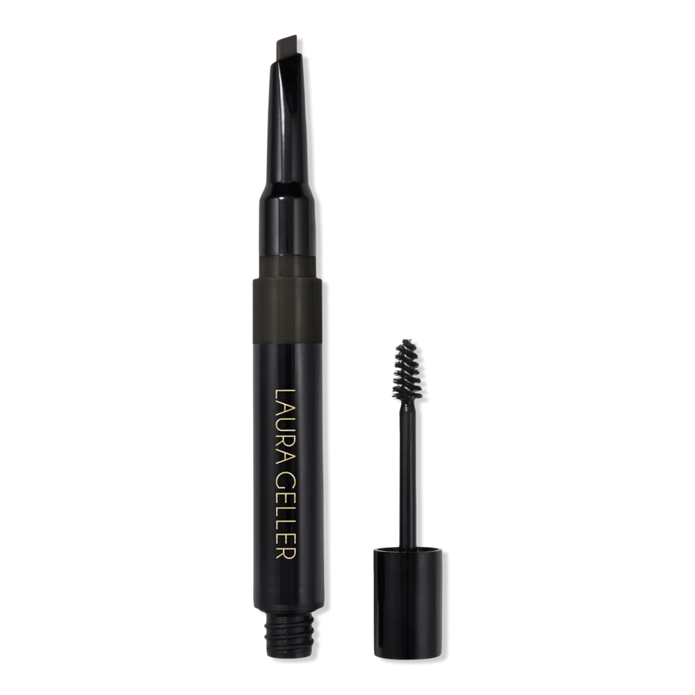 Laura Geller Sculpt-n-stay Waterproof Brow Pencil & Gel - Soft Black In Black