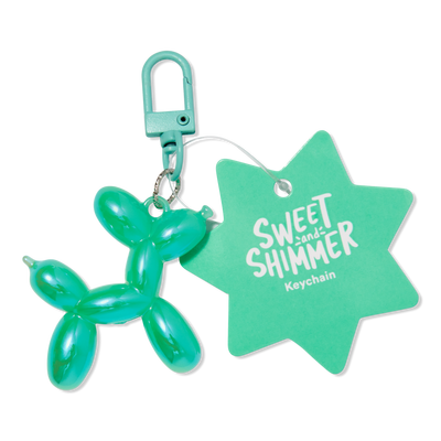 Sweet & Shimmer Balloon Dog Keychain