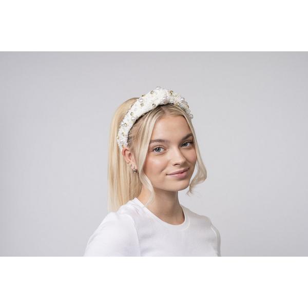 Locks & Mane Plaid & Pearl Headband #3