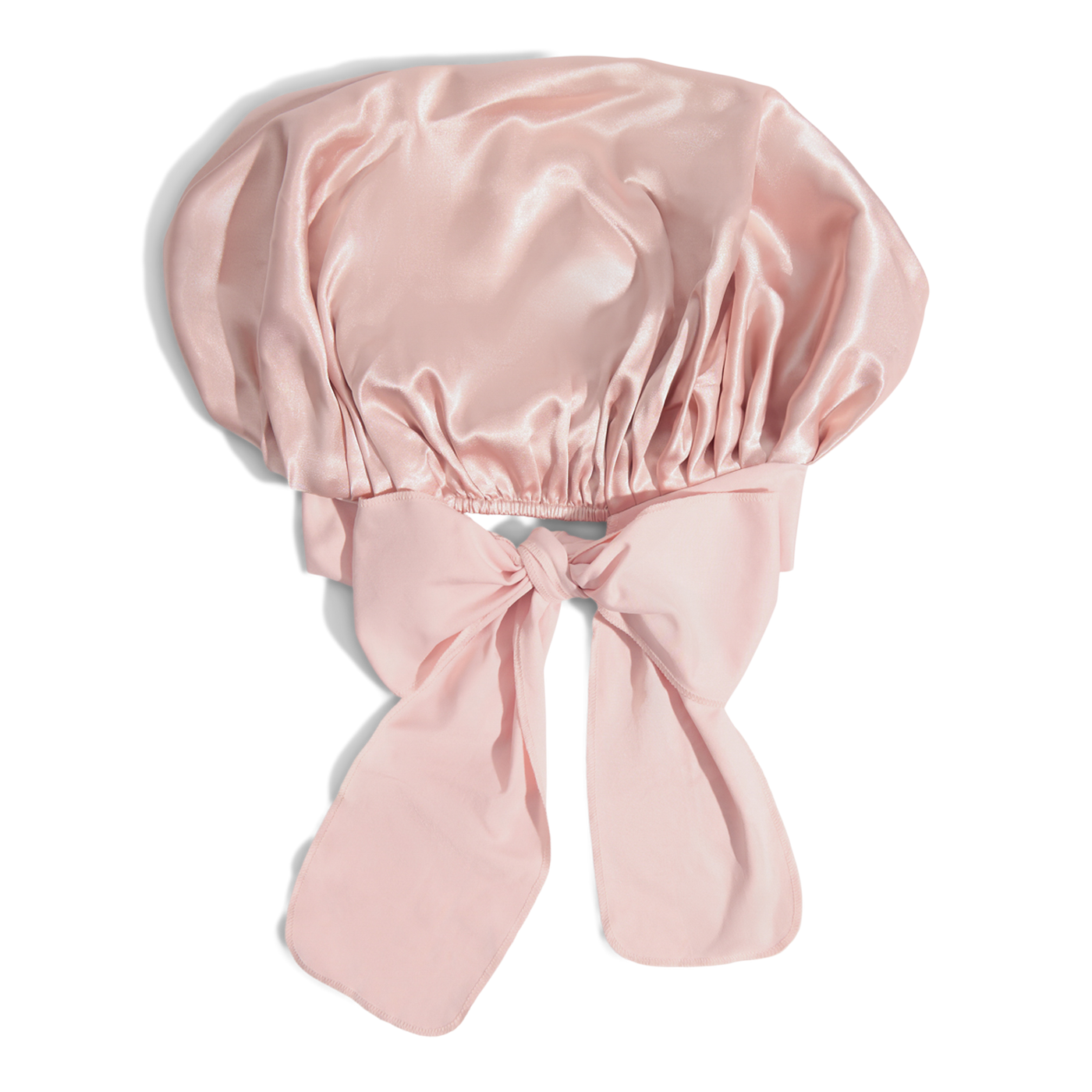 Adjustable Oversized Satin Bonnet - Blush