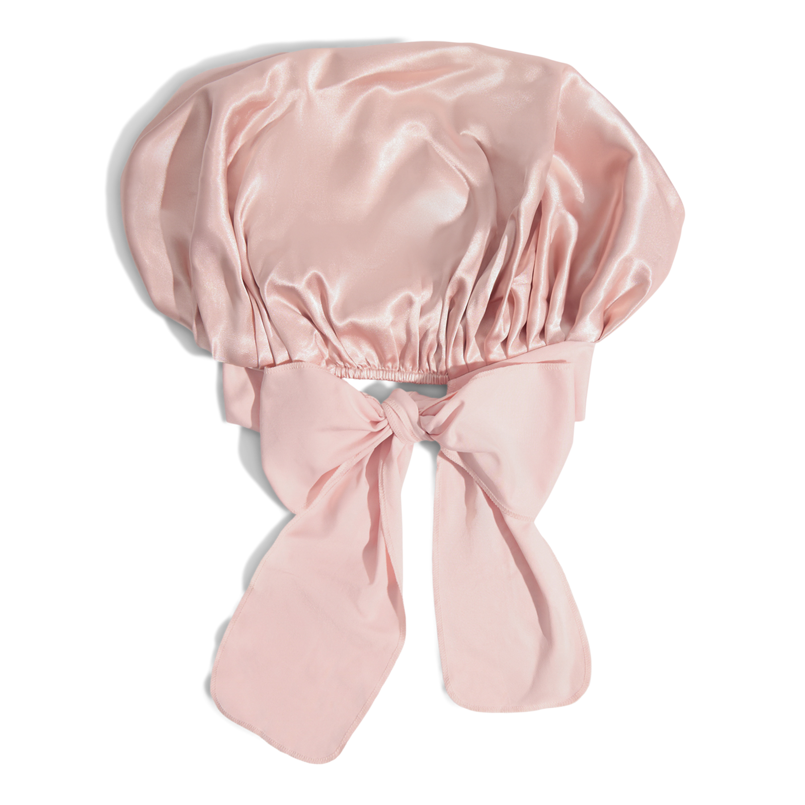 Adjustable Oversized Satin Bonnet - Blush